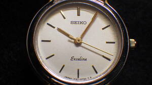 稼働品 クオーツ 電池交換済 SEIKO EXCELINE 091958