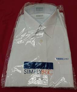 SIMPLYBASIC(シンプリーベーシック)／半袖ワイシャツ／ホワイト／サイズM-40／メンズ／01