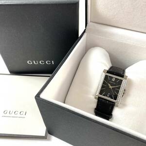 定価32万 未使用 グッチ GUCCI レディース ダイヤ Gタイムレス レクタングル クォーツ YA138505