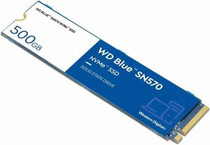 Western Digital 500GB WD Blue SN570 NVMe 内蔵ソリッドステートドライブSSD-Gen3 x4 PCIe 8Gb/秒 M.2 2280 最大3,500MB/秒 - WDS500G3B0C
