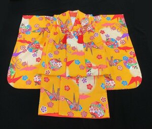 inagoya■待望の新入荷☆3歳 女の子用【被布コートセット】coat for girls 化繊 着用可 中古品 七五三 前撮り z0509nc