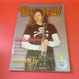 C3-230210☆BURRN! バーン 2012年1月号 ポスターつき　表紙：MEGADETH