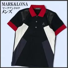 マークアンドロナ 半袖 ポロシャツ BLACK BOX ブラック S レッド