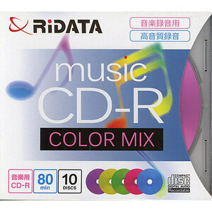 RiTEK 音楽用CD-R CD-RMU80.10PMIXC 10枚 [管理:1000025381]