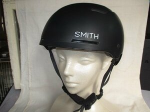 K150【SMITH スミス ヘルメット BLACK MD 55-59cm】中古品　美品 サンプル品　スキー スノーボード
