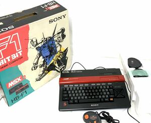 動作OK ソニー SONY MSX2 HB-F1 本体 レッド HOME COMPUTER HITBIT 箱 ACアダプタ ジョイパッド付き カy15
