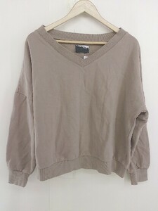 ◇ PATTERN TORSO パターントルソ antiqua 長袖 トレーナー ブラウン系 レディース