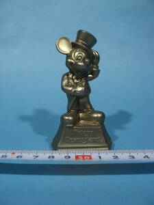 東京ディズニーランド ミッキーマウス ブロンズ像 Tokyo Disneyland MICKEY MOUSE Figure Standing Statue(中古・美品)