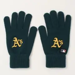 新品　MLB 手袋　オークランド　アスレチックス　メジャーリーグ　ダークグリーン