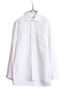 80s USA製 クリスチャン ディオール 長袖 シャツ メンズ S 程/ 80年代 ヴィンテージ Christian Dior ポケット付き ドレス ワイシャツ 織柄