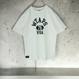 WTAPS　ダブルタップス 76 VUA Vintage Tシャツ カレッジロゴ Lサイズ　141ATDT-CSM02S　コットン