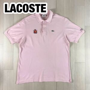 LACOSTE ラコステ 半袖 ポロシャツ 6 ピンク ビッグサイズ ゴルフ ワニ