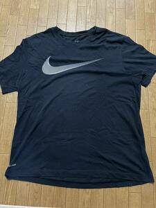 1円〜　NIKE DRI-FIT Tシャツ ブラック ナイキ 半袖 US XL