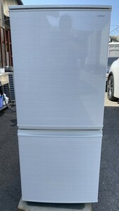【１２－８】直接引き取り大歓迎！シャープ 2ドア 冷凍冷蔵庫 容量137L 冷凍室46L 冷蔵庫91L SJ-D14D-W 2018年製 中古品