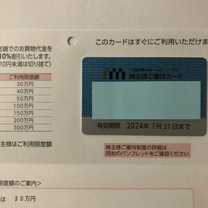 ●三越伊勢丹の株主優待カード○10%割引○女性名義○限度額30万円●