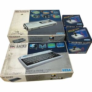 SEGA セガマークⅡ 本体 SG-1000Ⅱ SEGA MARKⅡ セガマーク２　SK-1100 キーボード　SJ-300M ジョイスティック　ジャンク