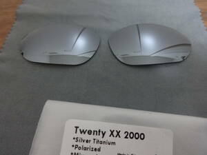 処分価格！★オークリー トゥエンティ XX（2000）用 カスタム偏光レンズ　SILVER Polarized 新品　Oakley TWENTY XX Sunglasses