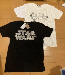 2枚 ビームス　BEAMS スターウォーズ　STARWARS ダースベーダー&サン　DARTH VADER AND SON 新品黒　中古白　Mサイズ Tシャツ