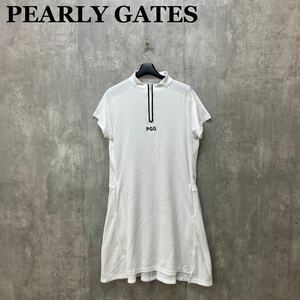 PGG PEARLY GATES 2021年モデル ハーフジップ半袖ワンピース 0 パーリーゲイツ