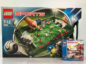 正規品LEGO 3569卓上サッカー 3535スケートボードストリートパーク レゴスポーツ2点セット まとめ売中古