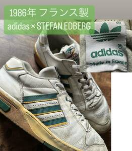 1986年製 フランス製【adidas × STEFAN EDBERG ステファンエドバーグ エドベリ made in france】super star stansmith eqt promodel