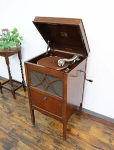 His Master Voice/ビクター SOUND BOX 蓄音機 hayes middlesex No.5A グラモフォン社 手回し式/チェストタイプ 現状品 ZJ1138