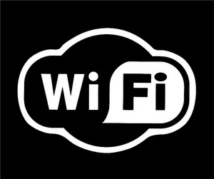 wifi　WIFI　無線通信　インターネット　無線設置あり　電波　ステッカー2枚