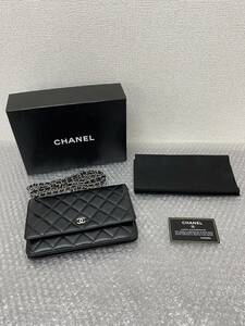 美品☆/CHANEL/シャネル/マトラッセ/ラムスキン/チェーンウォレット/ショルダーバッグ/レザー/14669941/0325g