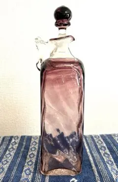 レア❣️貴重❣️小谷真三 モールガラス 美しいデキャンタ パープル 吹きガラス