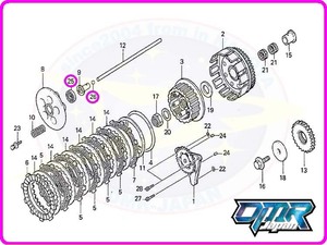 【新品】 ベアリング＆ボール (クラッチ/湿式) NSR250R MC16 MC18 MC21 MC28