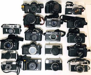 【ジャンク】Nikon/ PENTAX/ OLYMPUS/ MINOLTA/ KONICA / Nikomat/ Voigtlander その他 フィルムカメラ まとめ19点