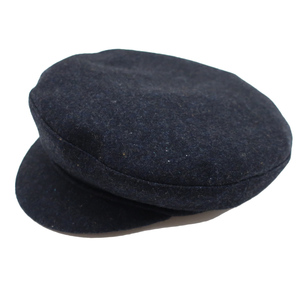 【天白】エルメス ベレー帽 キャスケット H刺繍 ネイビー 紺 帽子 カシミヤ サイズ58 小物 その他 レディース