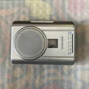 WINTECH AM/FMラジオ付テープレコーダー (FMワイドバンド対応) シルバー PCT-02RM中古品
