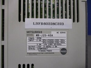 中古 MITSUBISHI AC SERVO MR-J2S-40A AC サーボアンプ 400W (LBFR60228C223)