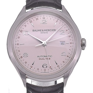 △ ボーム＆メルシェ Baume & Mercier MOA10112/65730 クリフトン デュアルタイム デイト 自動巻き メンズ 良品 D#127342