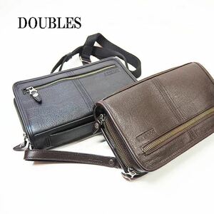 DOUBLES ダブルス 牛革 クラッチ メンズポーチ ショルダーバッグ 貴重品バッグ KNB 7274