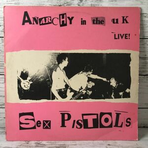 8gc10 SEX PISTOLS Anarchy in the UK LIVE イギリス盤 LP盤 レコード 洋楽 アルバム 音楽 バンド オーディオ セックスピストルズ 1000-