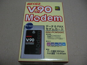 BUFFALO PCカードモデム V.90 Modem データ＆FAXモデムカード IGM-PCM56KC 