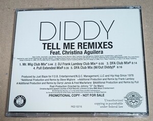 Diddy Feat. Christina Aguilera / Tell Me (Remixes)　クリスティーナ・アギレラ　プロモCDシングル