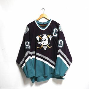 希少【CCM 】MIGHTY DUCKS/KARIYA HOCKEY SHIRT/ナンバリング ゲームシャツ/シャツ