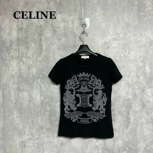 CELINE マカダム スタッズ 半袖Tシャツ S セリーヌ