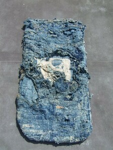 超逸品珍品東北山形庄内地方の究極のボロドンジャドンザボドコboro襤褸布の古民藝敷物オブジェ