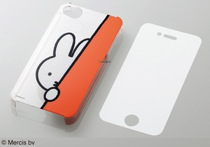 ミッフィー◆iPhone 4/4Sケース◆シェルカバーケース　液晶保護フィルム◆Dick Bruna　ディック・ブルーナ　miffy◆MF1◆かくれんぼ