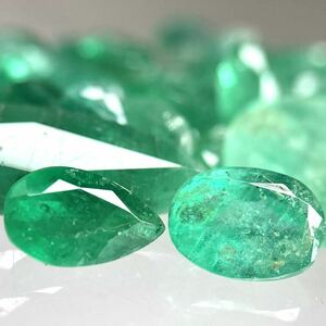 大量!! ☆天然エメラルドおまとめ50ct☆A 約10g 裸石 宝石 ジュエリー ベリル emerald jewelry beryl 緑玉 ②