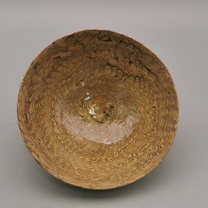中国古美術 唐代 絞胎 茶碗 茶道具 山茶碗 時代物 藏出