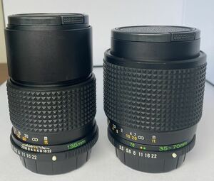 MAMIYA SEKOR ZOOM E 135mm 1:3.5 35-75mm 1:3.5〜4.5 レンズ2本セット