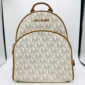 MICHAEL KORS マイケルコース リュック 保管品 使用回数少な目 1円出品 レディース かわいい ホワイト系 バックパック 若干変色有 3356