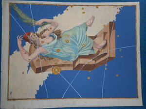 即決　アンティーク、天文、天体、星座早見盤、銅版画、1661年『ウラノメトリア星図カシオペア座』Star map, Planisphere, Celestial atlas