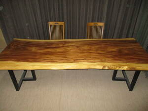 X012■　モンキーポッド　巨大サイズ　テーブル　板　ローテーブル　ダイニング　カウンター　座卓　天板　無垢　一枚板
