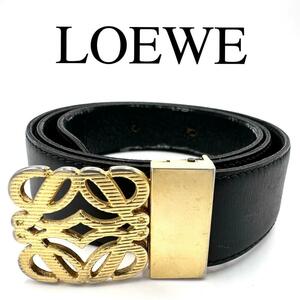 LOEWE ロエベ ベルト ロゴバックル アナグラム ワンポイントロゴ レザー